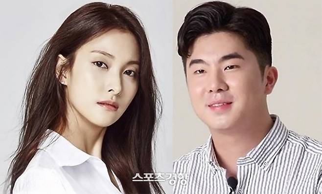 카라 출신 박규리(왼쪽)과 송자호 피카프로젝트 대표. 경향신문 자료사진