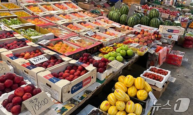 16일 울산농수산물 소매동 청과 코너 모습..2025.7.16/뉴스1 ⓒNews1 김지혜 기자