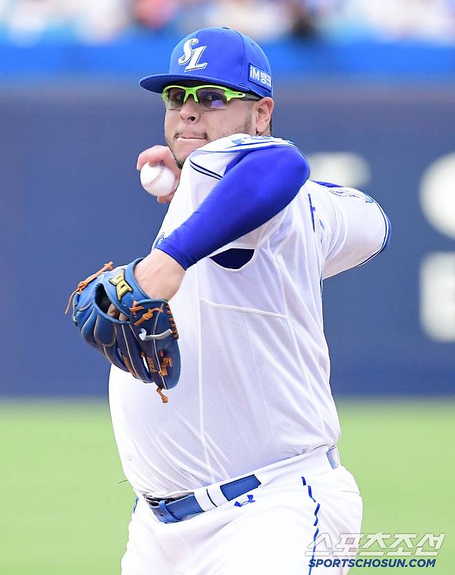 25일 대구 삼성라이온즈파크에서 열린 삼성과 한화의 경기. 선발 투구하고 있는 삼성 후라도. 대구=송정헌 기자songs@sportschosun.com/2025.06.25/