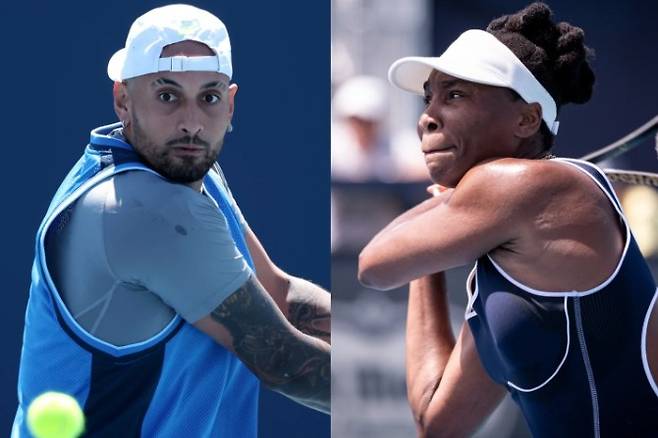 오랜만에 투어 무대에 복귀하는 닉 키리오스와 비너스 윌리엄스