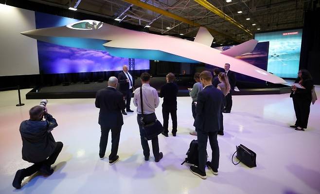 BAE 시스템스 공장에 전시된 GCAP 콘셉트 모델. 로이터 연합뉴스