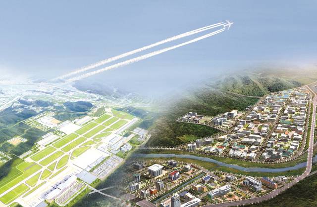 대구경북신공항 공항신도시 조감도.