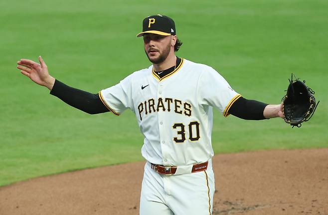 피츠버그 파이어리츠 폴 스킨스가 16일(한국시각) 올스타전에서 NL 선발투수로 등판했다. UPI연합뉴스