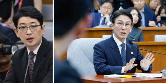 6월 24일 김민석 국무총리 후보자에게 질문하는 주진우 인사청문특별위원회 위원. 뉴스1