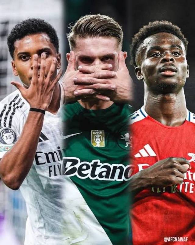 아스날은 새 시즌 호드리구-요케레스-사카로 이어지는 막강한 공격진을 바라보고 있다. 사진=X