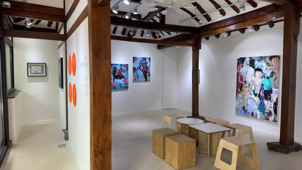 광주광역시 동구 예술공간 집에서 열리고 있는 전시 ‘프롤로그 세 개의 이야기’ 전경. 예술공간 집 제공