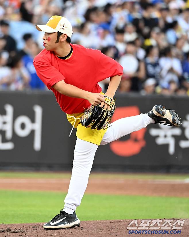 12일 대전 한화생명볼파크에서 열린 2025 KBO 올스타전, 박명근이 역투하고 있다. 대전=허상욱 기자wook@sportschosun.com/2025.07.12/