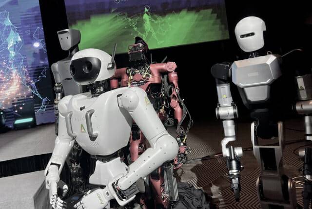 K-휴머노이드 연합 참가 업체들이 개발하고 있는 국산 휴머노이드 로봇 (사진=지디넷코리아 신영빈 기자)