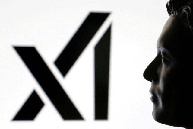 일론 머스크의 3D 프린트 이미지와 xAI 로고. 로이터연합뉴스