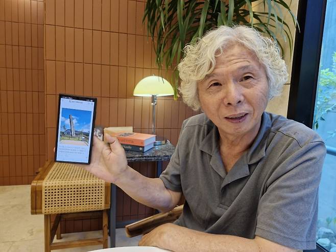 ▲인터뷰 중인 심인섭 씨