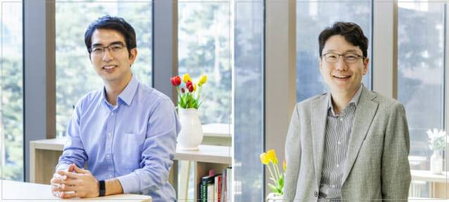 LG AI연구원 신임 공동 연구원장으로 선임된 이홍락 부사장(왼쪽)과 임우형 상무(오른쪽)