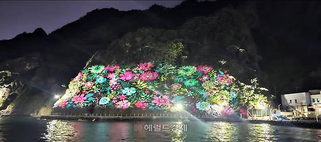 현장 프로젝션 컬러 테스트 모습