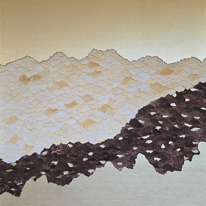 세계자연유산,세계지질공원인 제주의 신비의 지질을 묘사한 제주신화월드의 회화