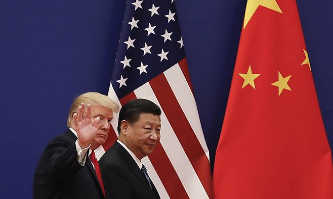 도널드 트럼프 미국 대통령(왼쪽), 시진핑 중국 국가주석. AP연합뉴스