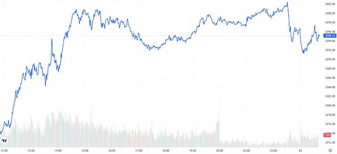 TV 국제 금시세(금값) 0.65% 상승 (3395달러)