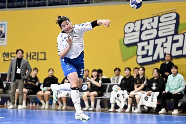 사진 경남개발공사 라이트백 최지혜, 사진 제공=한국핸드볼연맹