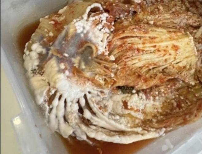 A 씨가 시어머니에게 보낸 김치 사진. (온라인 커뮤니티 갈무리)