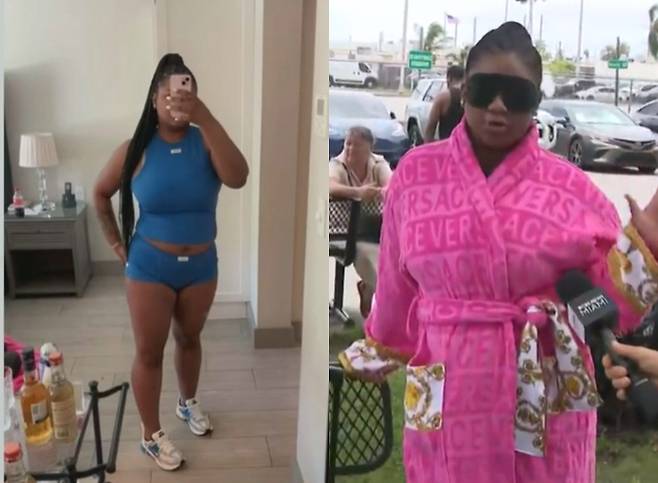 미국 CBS뉴스에 따르면 시카고에 사는 타나시아 그레이어는 지난 16일(현지시간) 미국 마이애미 국제 공항에서 시카고행 스피릿항공 여객기를 타려다 '부적절한 복장'을 이유로 탑승을 거부당했다. 사진은 당시 그레이어가 공항에서 입고 있었던 의상이다. /사진=CBS 마이애미