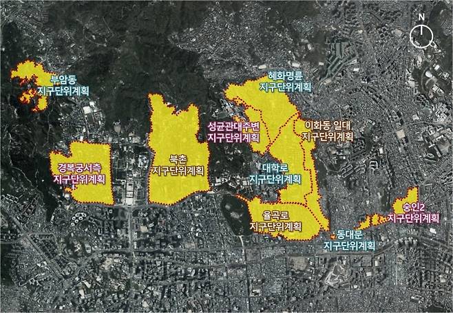 서울 종로구 건축 규제 한시 완화 - 서울 종로구가 다음달부터 경복궁 서측 등 10개 지구단위계획구역에 건축 규제가 한시적으로 완화된다고 23일 밝혔다. 종로구 제공