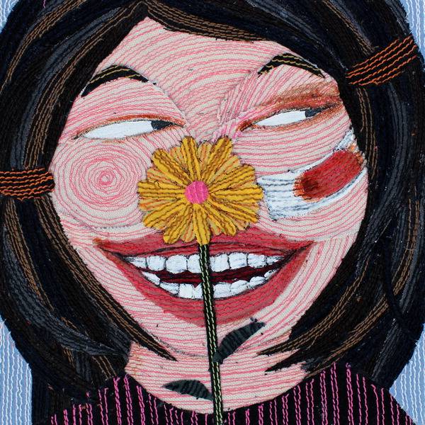 조현서의 ‘Spring’(2023, machine drawing on canvas, 24.2x24.2cm). 맥화랑 제공