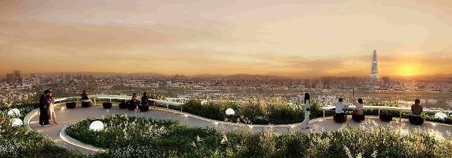 래미안 루미원 루프탑 정원'더 피크 가든(THE PEAK GARDEN)'. 삼성물산 제공