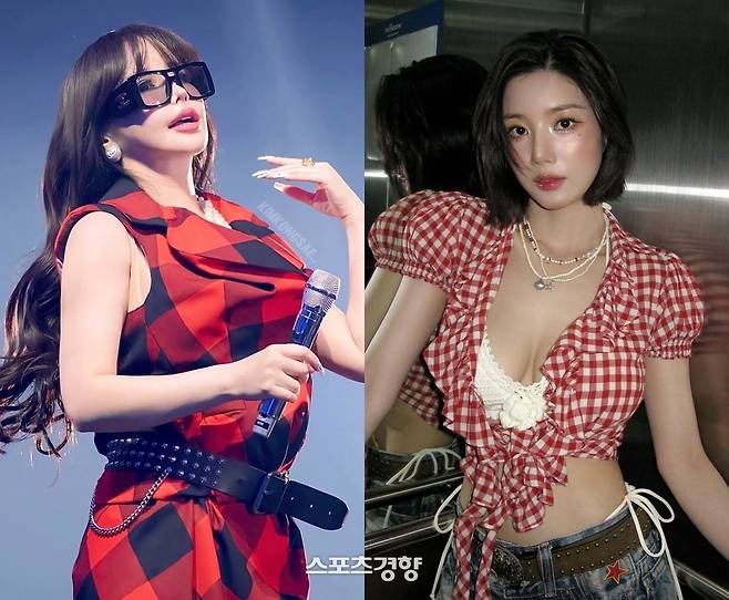 ‘워터밤 부산 2025’ 행사에 불참을 선언한 가수 박봄(왼쪽)과 권은비. 경향신문 자료사진