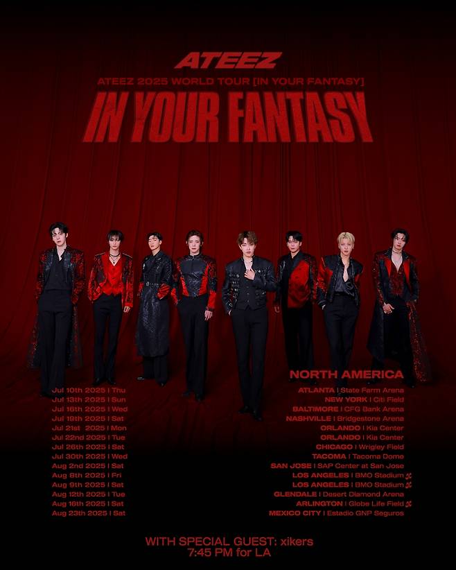 싸이커스, 에이티즈 콘서트 오프닝 장식..美 LA→알링턴 공연 출격