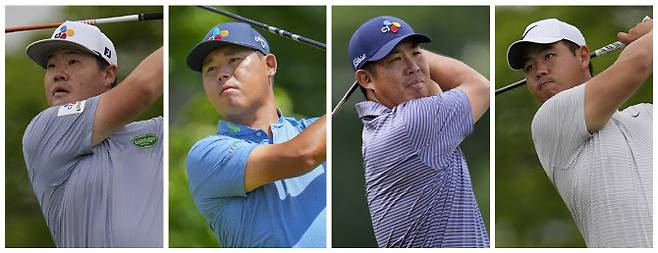 왼쪽부터 임성재, 김시우, 안병훈, 김주형(사진=AP/뉴시스)