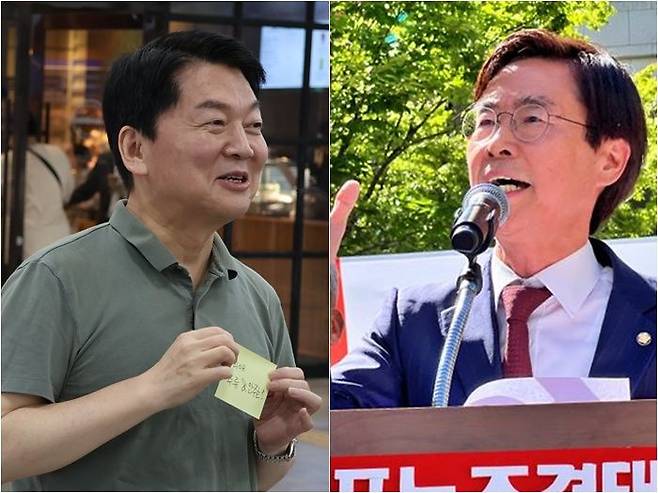 안철수 국민의힘 당대표 후보·조경태 국민의힘 당대표 후보 ⓒ안철수 의원실·뉴시스