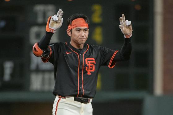 샌프란시스코의 이정후가 뉴욕 메츠를 상대로 두 차례 볼넷을 골라내 멀티 출루했다. 로이터=연합뉴스