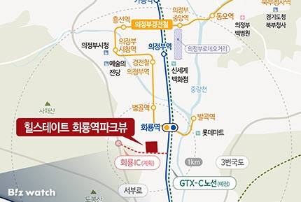 힐스테이트 회룡역 파크뷰 위치도/자료=현대건설 제공