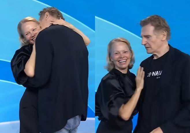 파멜라 앤더슨, 리암 니슨. 사진|NBC 투데이쇼 유튜브 채널 ‘TODAY’ 영상 캡처