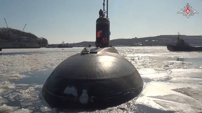 2023년 3월 러시아 국방부는 태평양함대가 동해에서 신형 디젤 엔진 잠수함을 동원해 순항미사일 발사시험을 했다고 밝혔다. 2023.3.3 러시아국방부
