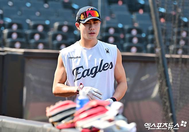 한화 이글스 심우준이 올해 정규시즌 경기를 앞두고 훈련을 준비하고 있다. 엑스포츠뉴스 DB