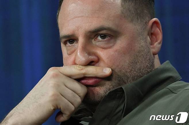 안드리 예르마크 우크라이나 대통령 비서실장이 키이우에서 열린 '우크라이나, 2024년'포럼에 참석을 하고 있다. <자료사진> 2024. 2. 26 ⓒ AFP=뉴스1 ⓒ News1 우동명 기자