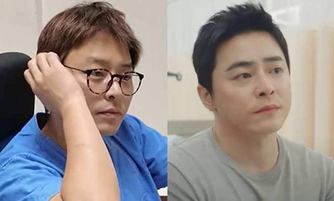 유영명 교수(왼쪽)·배우 조정석(오른쪽). 출처= 원주연세의료원, tvN