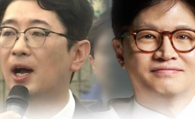 주진우 의원(왼쪽), 한동훈 전 대표.