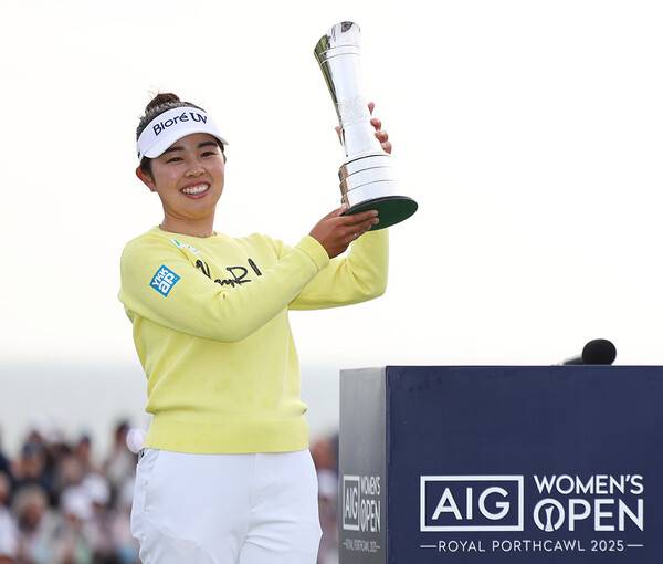 김아림, 전인지, 고진영, 김효주, 최혜진, 유해란, 김세영, 윤이나, 방신실, 이소미, 임진희 프로, 이민지, 리디아 고, 넬리 코다, 이민지 등이 출전한 2025년 미국여자프로골프(LPGA) 투어 메이저 골프대회 AIG여자오픈. LPGA 투어 우승을 차지한 일본의 루키 야마시타 미유. 사진제공=Oisin Keniry/R&A/R&A via Getty Image (사진을 무단으로 사용하지 마십시오.)