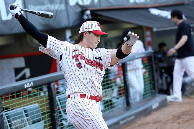 ▲ 후반기 팀 타선의 하드캐리가 기대를 모으고 있는 나성범 ⓒKIA타이거즈