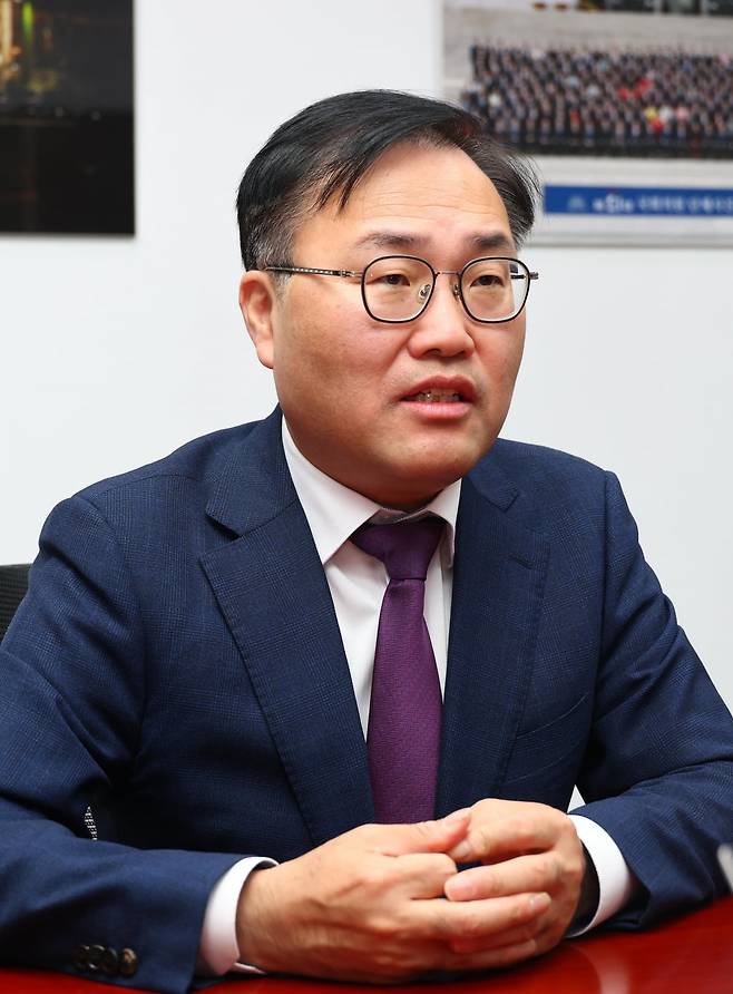 국민의힘 최고위원 선거에 출마한 홍석준 전 의원. / 사진=김병언 기자