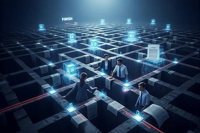 랜드 연구소는 지난해 ‘AI 프로젝트의 80%는 실패한다’는 내용의 보고서를 발표했다 / 출처=제미나이 이미지 생성