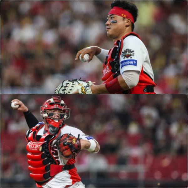 후반기 호랑이 군단의 안방을 지키는 김태군(왼쪽)과 한준수. KIA 제공