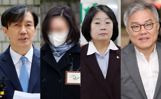 이재명 정부 출범 후 처음으로 단행되는 광복절 특별사면·복권 대상자에 조국 전 조국혁신당 대표와 윤미향 전 더불어민주당 의원 등이 포함됐다. 사진 왼쪽부터 조국 전 대표, 조 전대표 부인 정경심씨, 윤미향, 최강욱 전 의원. 뉴스1