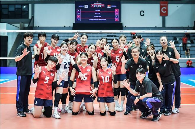 한국 U21 여자배구 대표팀(FIVB 제공)