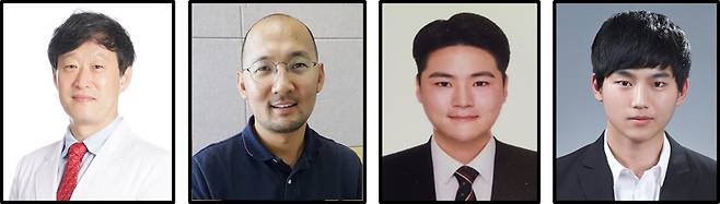 (왼쪽부터)김현구 고려대 구로병원 심장혈관흉부외과 교수, 박지호 한국과학기술원(KAIST) 바이오 및 뇌공학과 교수, 김창근 고려대 구로병원 박사과정, 장민철 KAIST 박사과정). /사진제공=고려대학교 구로병원