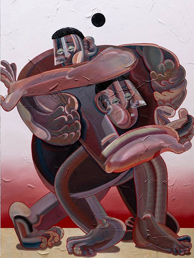 ▲ 공평하게 엉망진창, 130.3 x 97.0cm, Acrylic on canvas, 2025