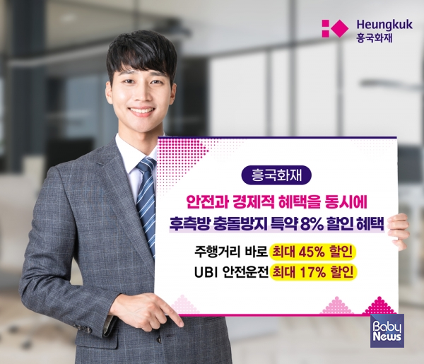 흥국화재, 후측방 충돌방지 장치 할인 신설…8%혜택. ⓒ흥국화재