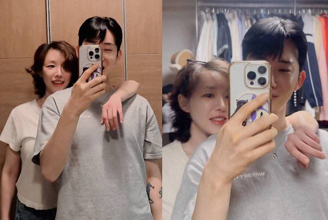 가수 가인, 조권이 실제 연인같은 분위기를 자아냈다. /사진=조권 인스타그램