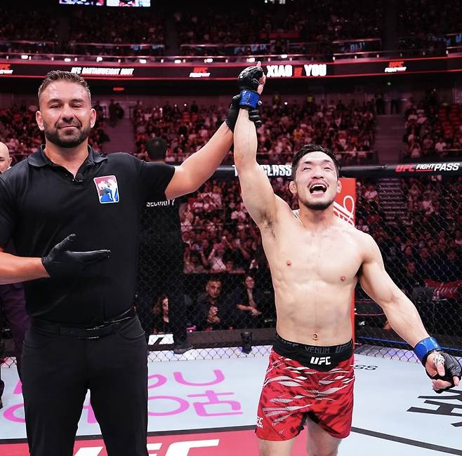 UFC 2연승을 거둔 유수영. 사진=UFC 코리아 SNS