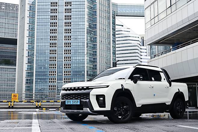 KGM 무쏘 EV. 사진: 김학수 기자